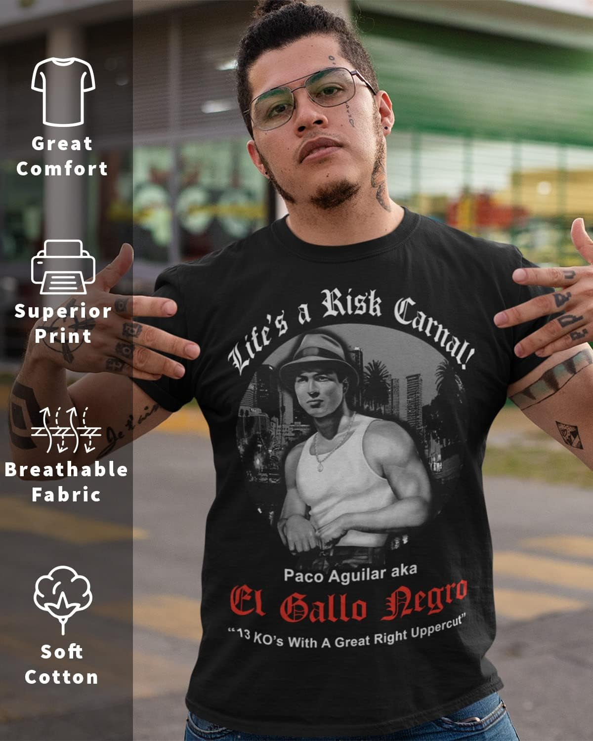 Mens Chicano Inspired Vatos Shirt Blood in Blood Out Movie Tribute Tee